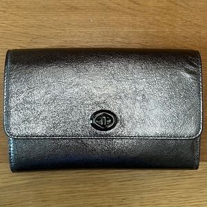 COACH Metallic Clutch with Chain